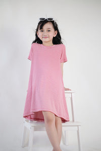 Swing Dress - Red Stripes