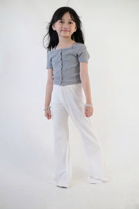 Flared Trousers - Milky White