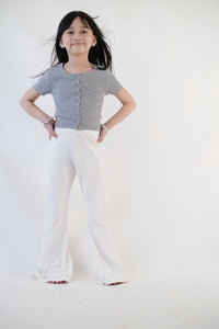 Flared Trousers - Milky White