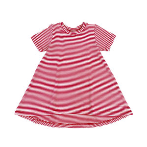 Swing Dress - Red Stripes