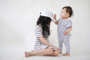 Shirt and Leggings - B&W Stripes