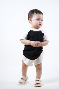 Raglan T-Shirt - Cream & Black