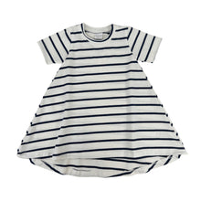 Load image into Gallery viewer, Swing Dress - B&amp;W Stripes
