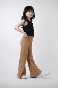 Flared Trousers - Brown