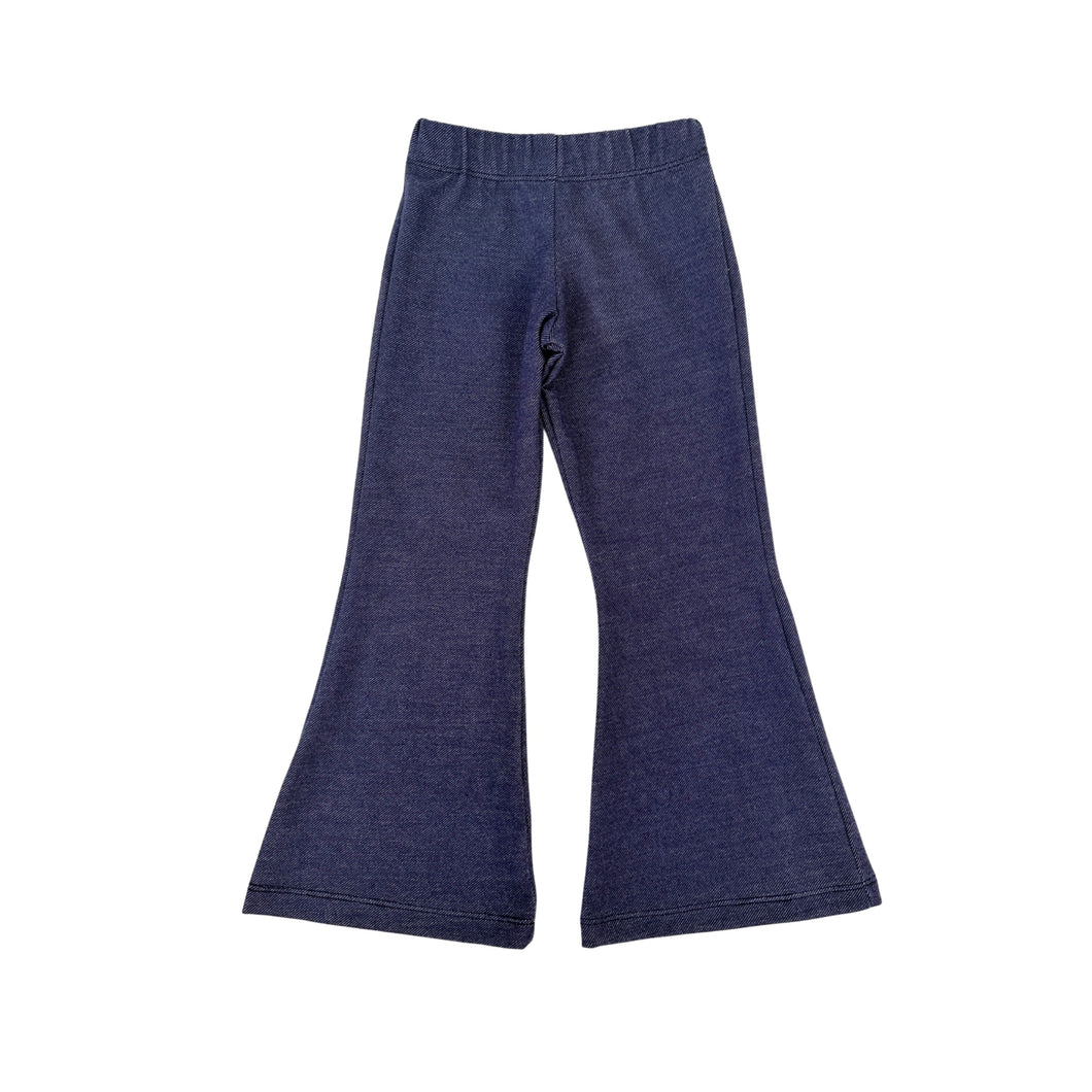 Flared Trousers - Dark Blue Denim