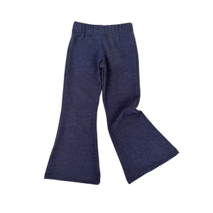 Flared Trousers - Dark Blue Denim