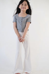 Flared Trousers - Milky White