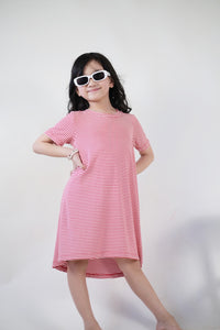 Swing Dress - Red Stripes