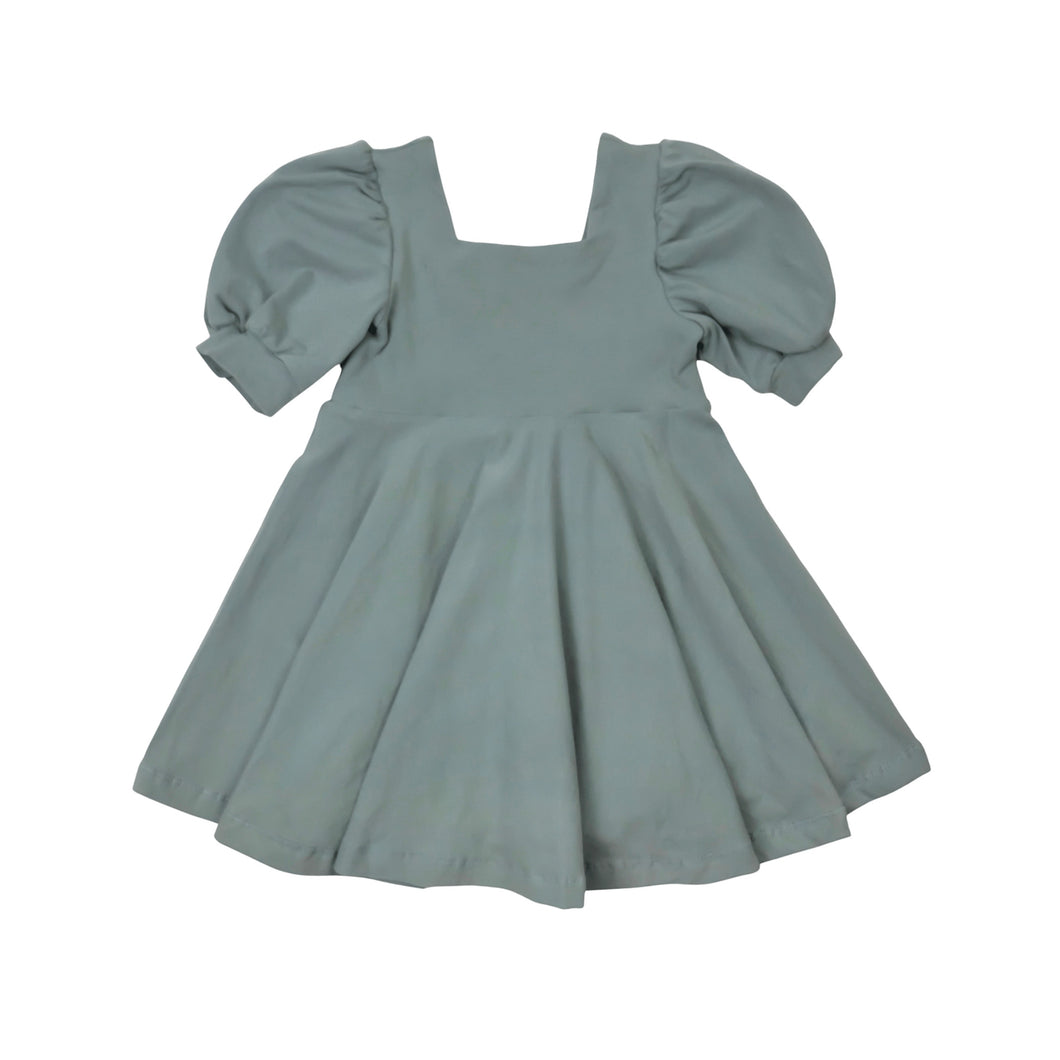 Puff Sleeve Dress - Sage