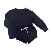 Load image into Gallery viewer, Sweatshirt and Shorts Set - Black
