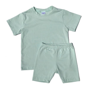 Shirt and Biker Shorts Set - Mint