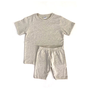 Shirt and Biker Shorts - Oatmeal