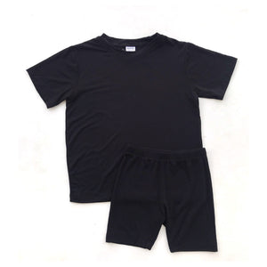 Shirt and Biker Shorts - Black