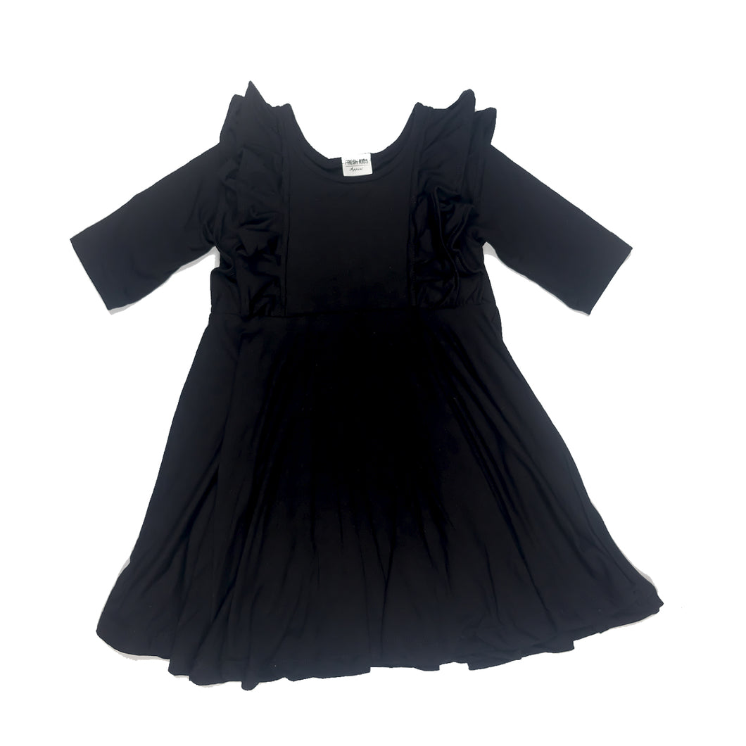 Ruffle Dress - Black