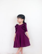 Load image into Gallery viewer, Ruffle Dress - Plum
