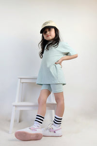 Shirt and Biker Shorts Set - Mint