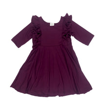 Load image into Gallery viewer, Ruffle Dress - Plum
