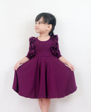 Load image into Gallery viewer, Ruffle Dress - Plum
