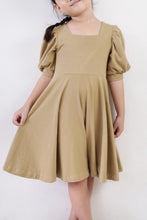 Load image into Gallery viewer, Puff Sleeve Dress - Tan
