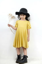 Load image into Gallery viewer, Puff Sleeve Dress - Light Mustard
