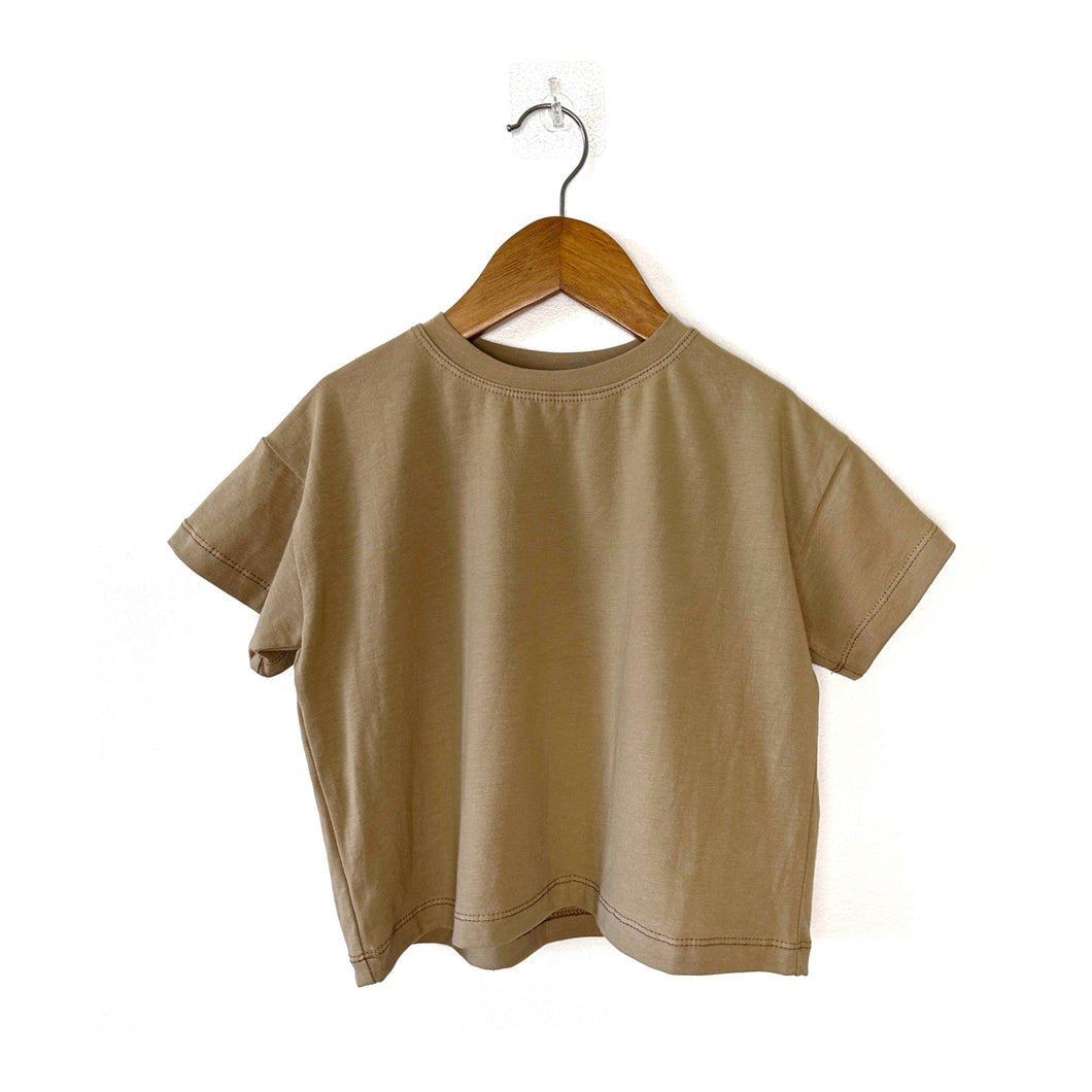 Drop Shoulder T-Shirt - Tan