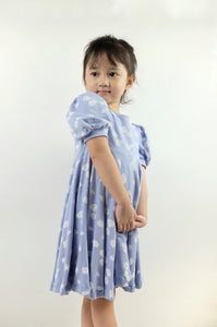 Puff Sleeve Dress - Daisy (Periwinkle)