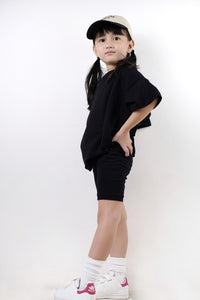 Shirt and Biker Shorts - Black OS