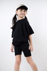 Shirt and Biker Shorts - Black OS