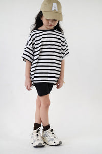 Drop Shoulder T-Shirt - Stripes