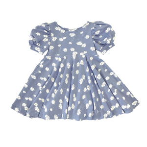 Puff Sleeve Dress - Daisy (Periwinkle)