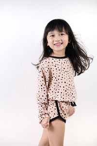 Sweatshirt and Shorts Set - Cheetah