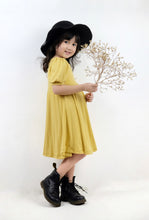 Load image into Gallery viewer, Puff Sleeve Dress - Light Mustard
