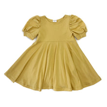 Load image into Gallery viewer, Puff Sleeve Dress - Light Mustard
