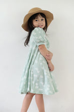 Load image into Gallery viewer, Puff Sleeve Dress - Daisy (Mint)
